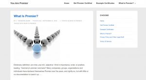 You are premier screenshot
